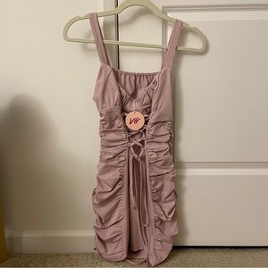 Verge Girl Blush Ruched Dress (Tag Still On)